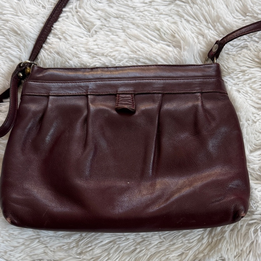 90s Retro Etienne Aigner Shoulder/Crossbody Signature Oxblood Leather Purse - Picture 11 of 15